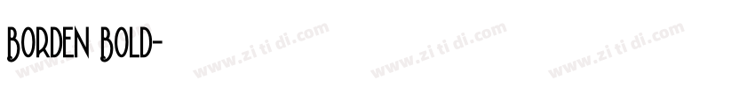 Borden Bold字体转换